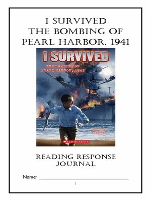 cover image of I Survived the Bombing of Pearl Harbor, 1941 (Tarshis) Novel Study / Reading Comprehension Journal